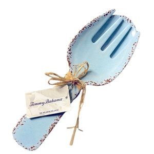 Tommy Bahama Rustic Crackle Salad Serving Set 100% Melamine